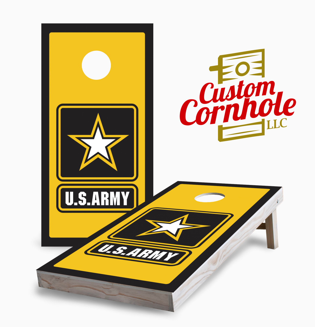 U.S. Army Cornhole Set (Gold) with Bags - Custom Cornhole, LLC