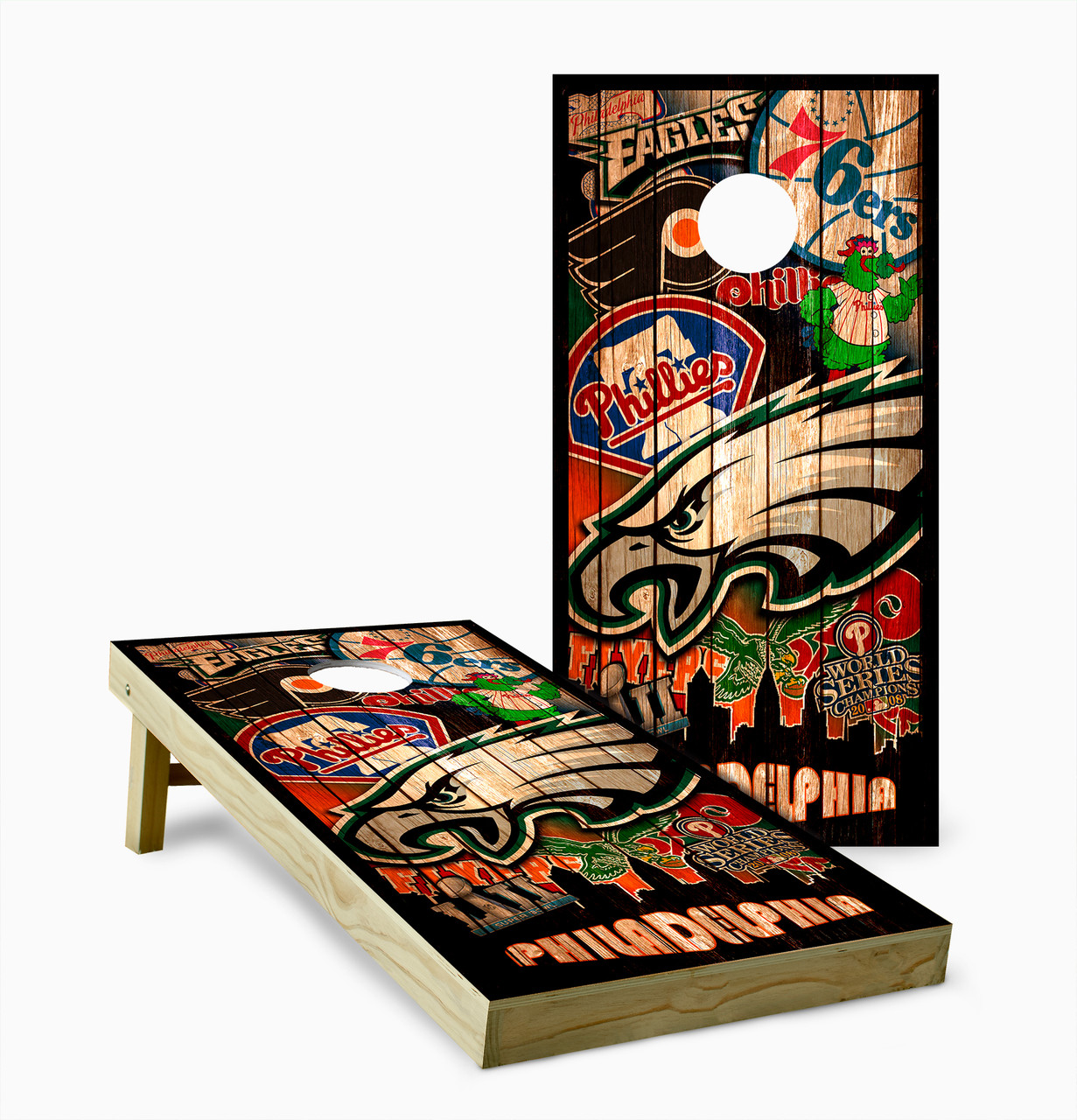 Philadelphia Sports Version 2 Cornhole Set with Bags - Custom