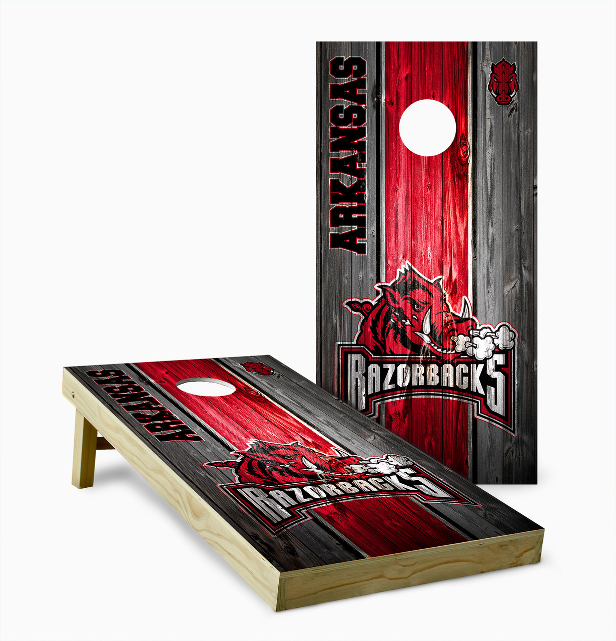 Arkansas Razorbacks Version 8 Cornhole Set with Bags - Custom