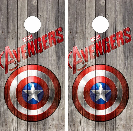 Captain America Version 2 Cornhole Set with Bags - Custom Cornhole
