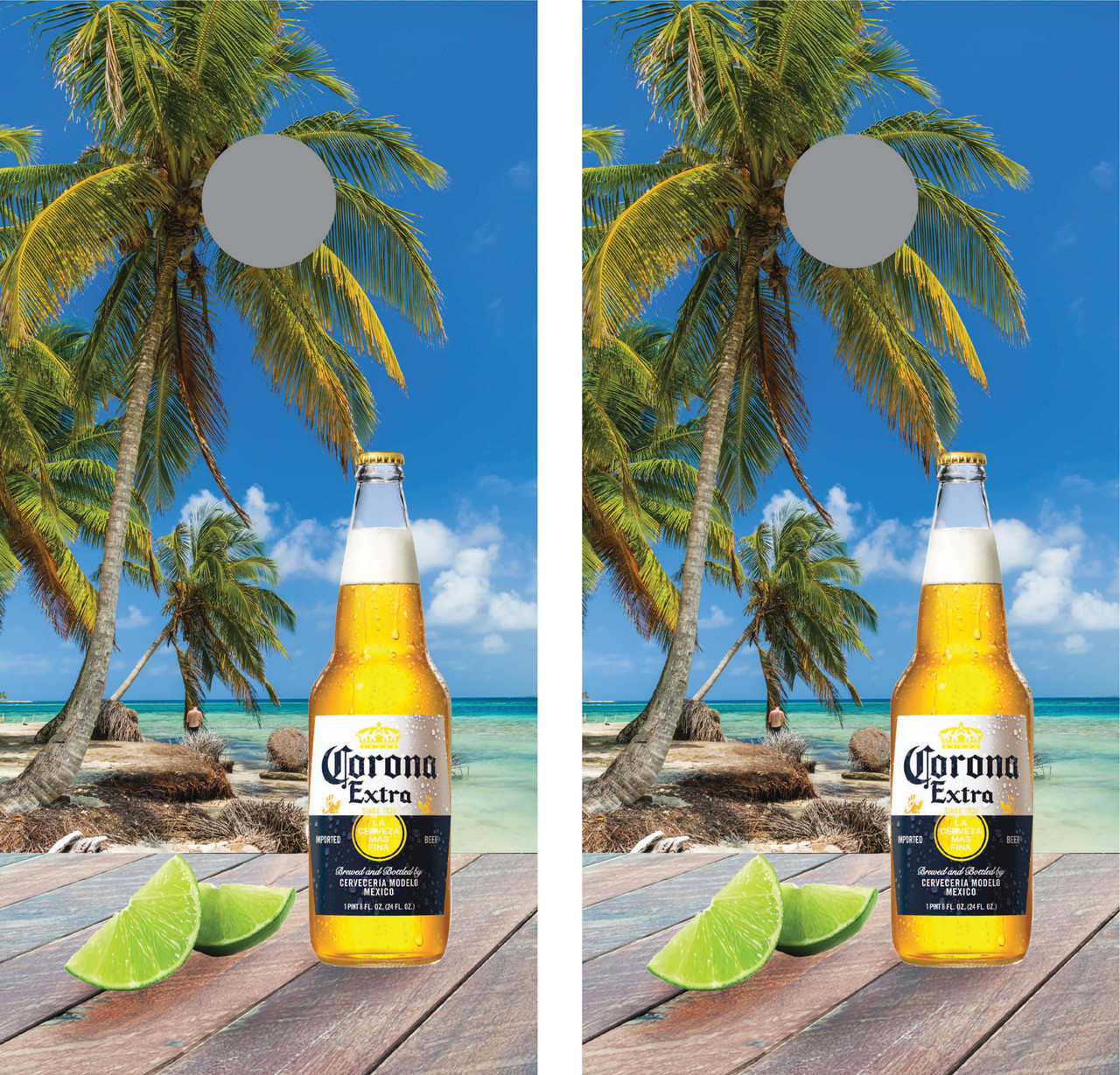 Corona Version 2 Cornhole Wraps - Set of 2 - Custom Cornhole, LLC