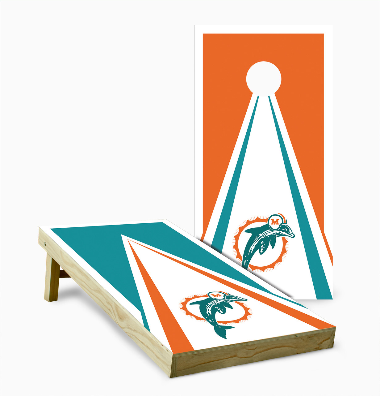 miami dolphins cornhole bags