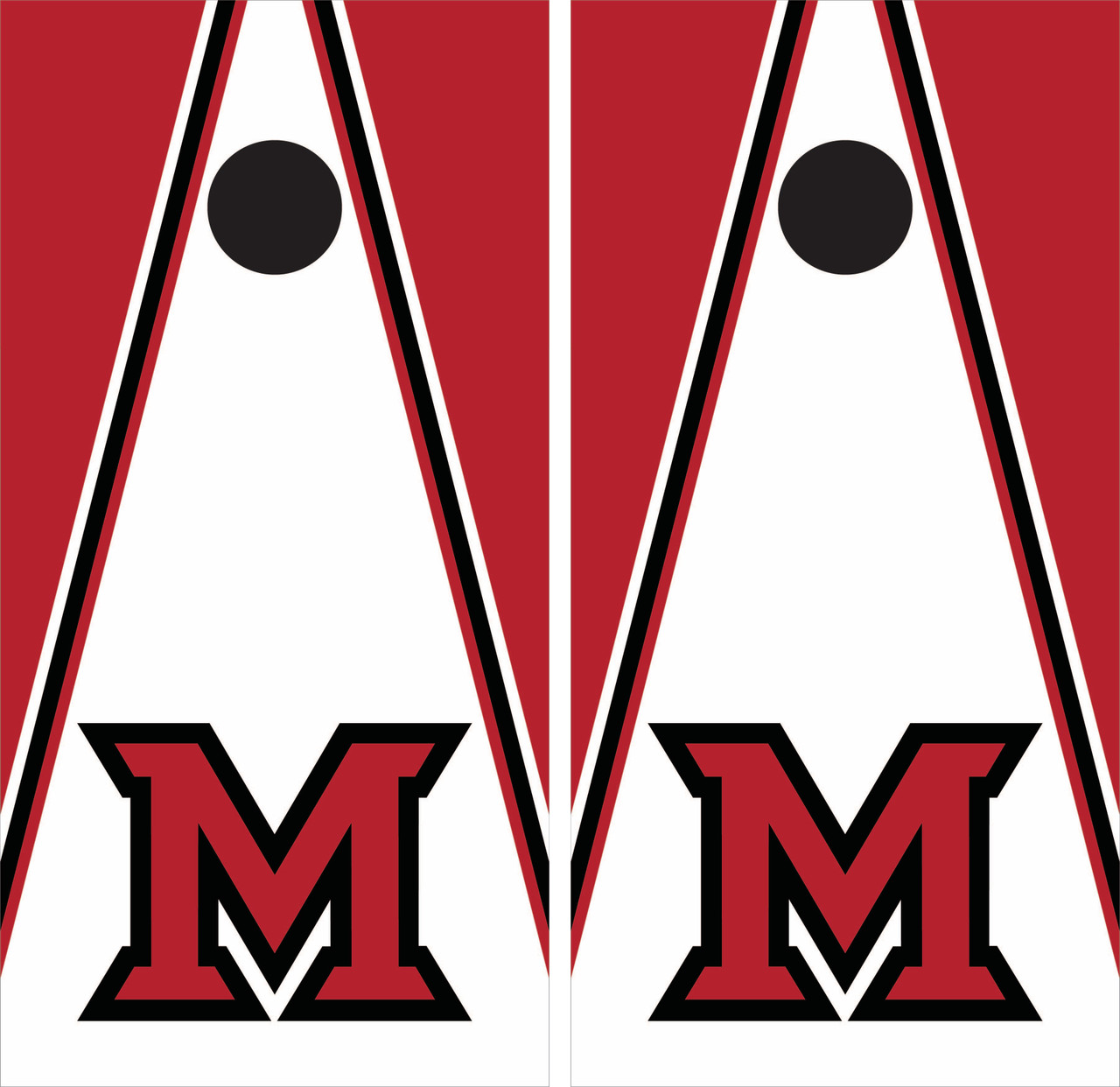 Miami RedHawks Version 2 Cornhole Wraps - Set of 2 - Custom