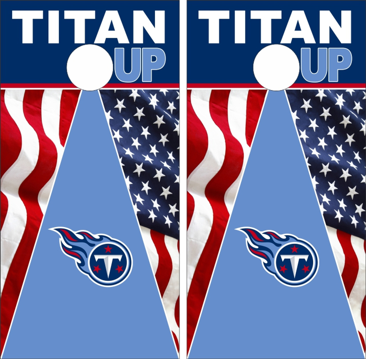 Tennessee Titans Jersey Cornhole Wraps - Set of 2