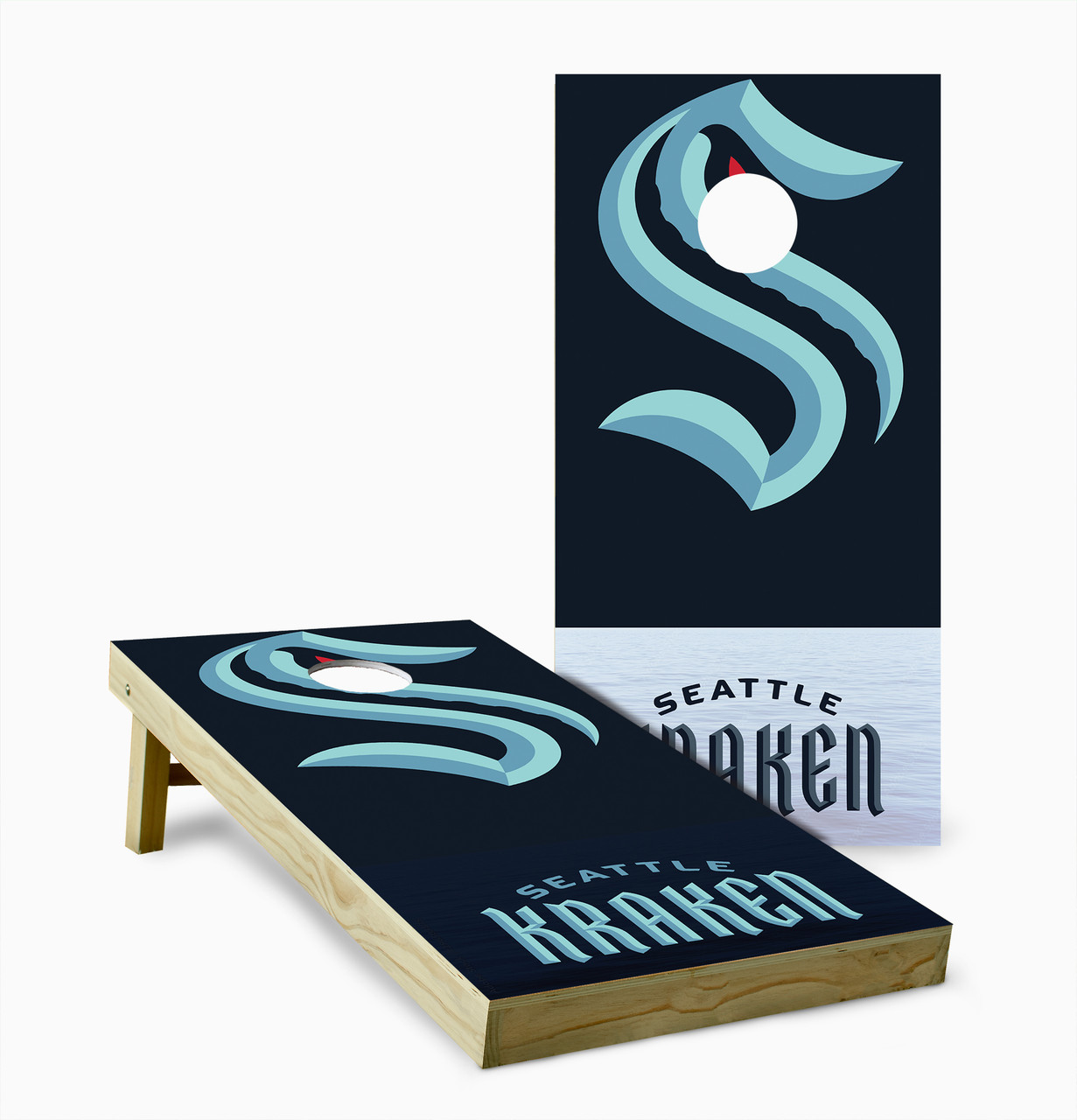 Seattle Kraken Cornhole Set with Bags - Custom Cornhole, LLC