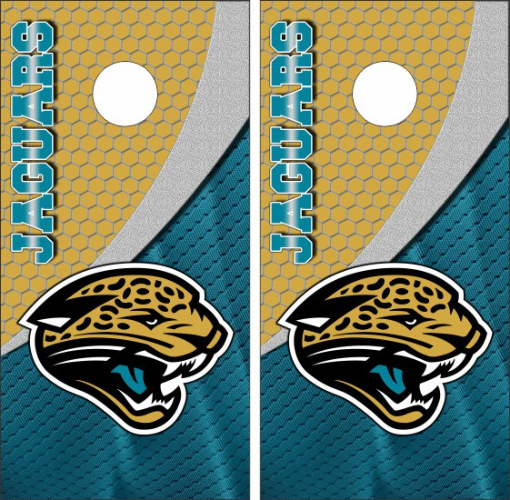 Jacksonville Jaguars Jersey Cornhole Wraps Set of 2 Custom Cornhole