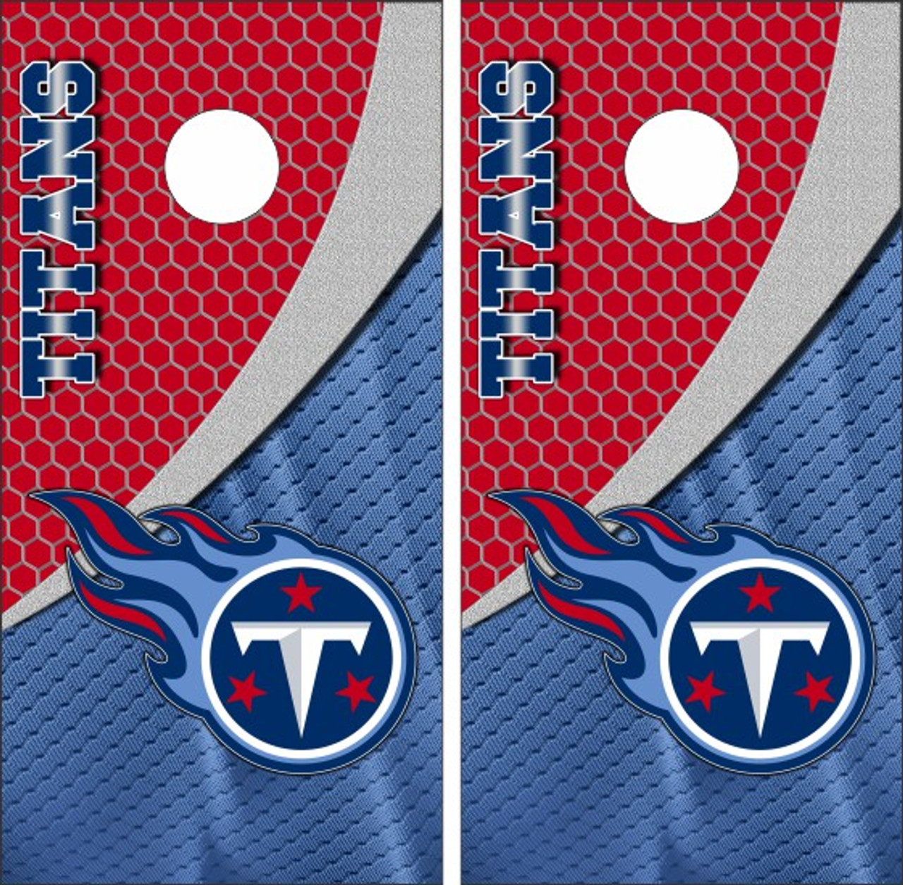 Tennessee Titans Jersey Cornhole Wraps - Set of 2 - Custom Cornhole, LLC