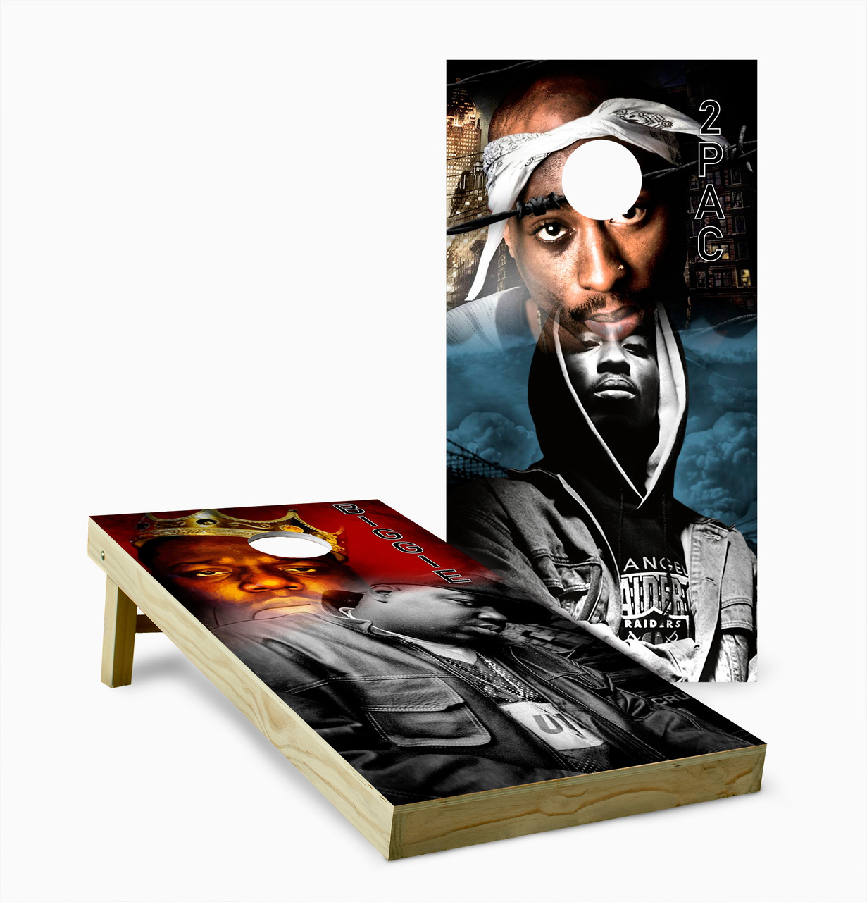 Biggie & Tupac Cornhole Set with Bags - Custom Cornhole, LLC