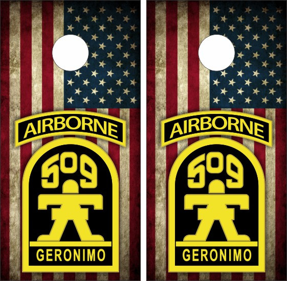 Airborne 509 Geronimo Cornhole Set with Bags - Custom Cornhole, LLC