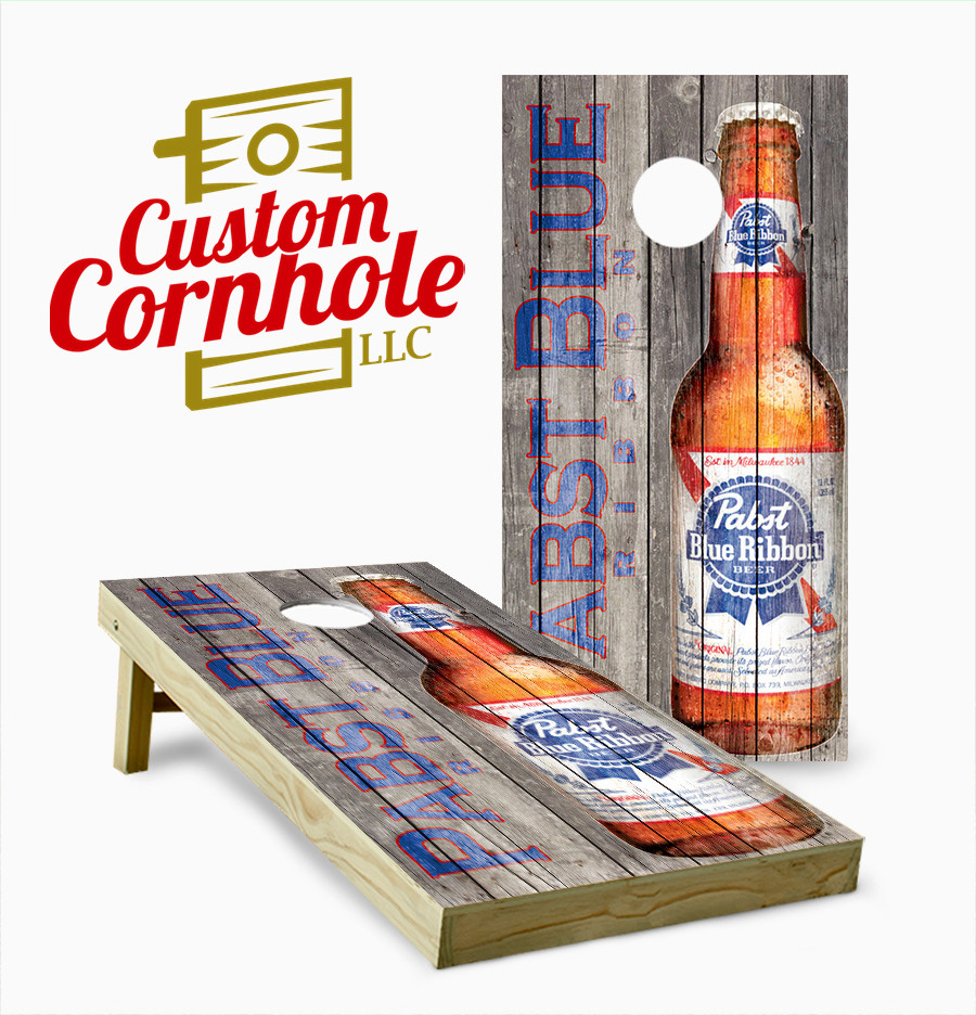 grindlodge Pabst Blue Ribbon ソースツール Pabst Blue Ribbon Version 3 Cornhole Set with Bags - Custom