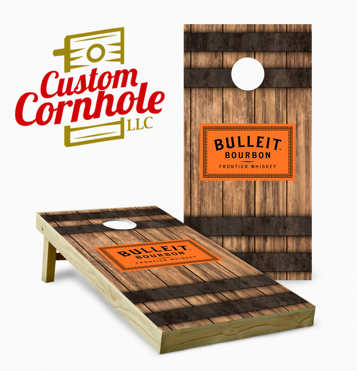 Bulleit Bourbon Cornhole Set with Bags - Custom Cornhole, LLC