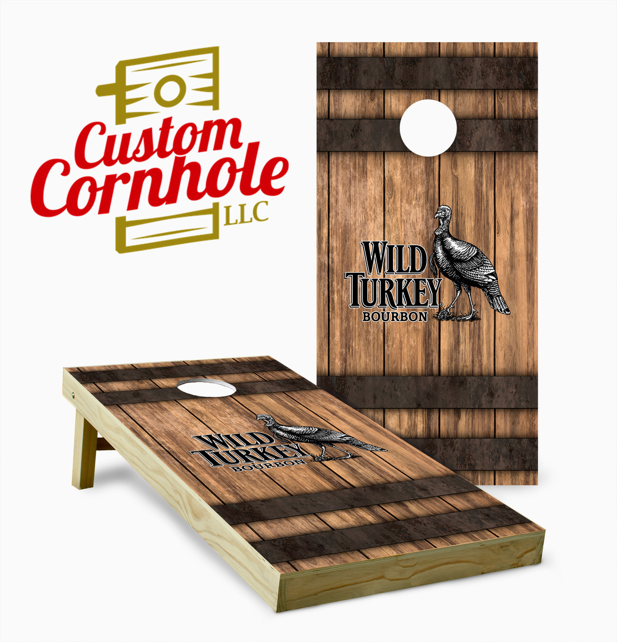 Boar小熊 絞り袋セット Wild Turkey Bourbon Cornhole Set with Bags - Custom Cornhole, LLC