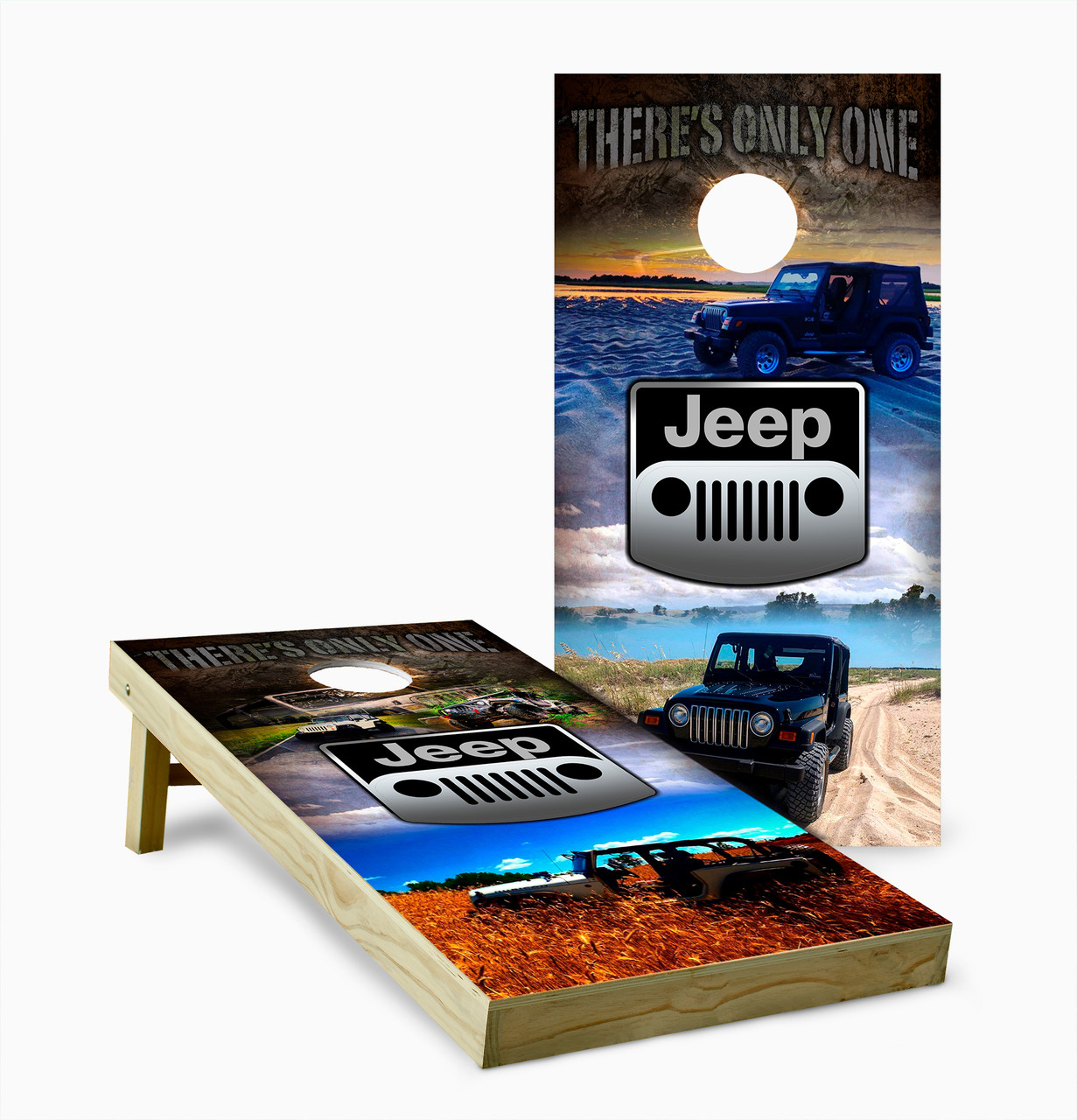 Jeep Version 2 Cornhole Set with Bags - Custom Cornhole, LLC