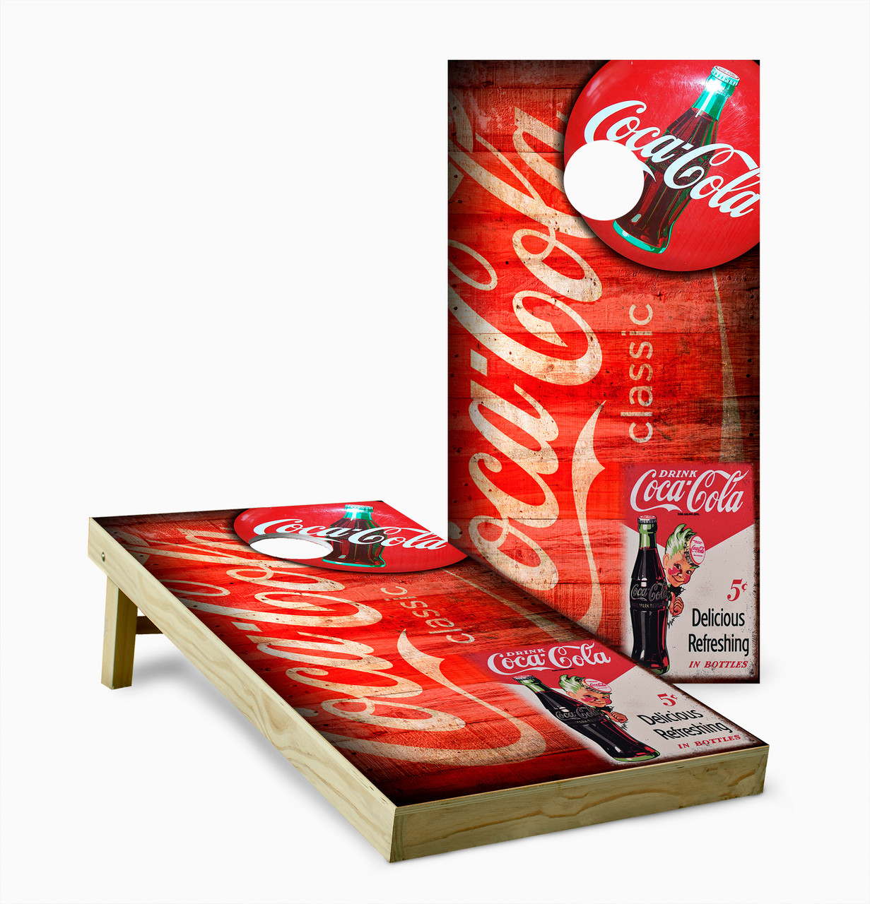 Coca-Cola Version 2 Cornhole Set with Bags - Custom Cornhole, LLC