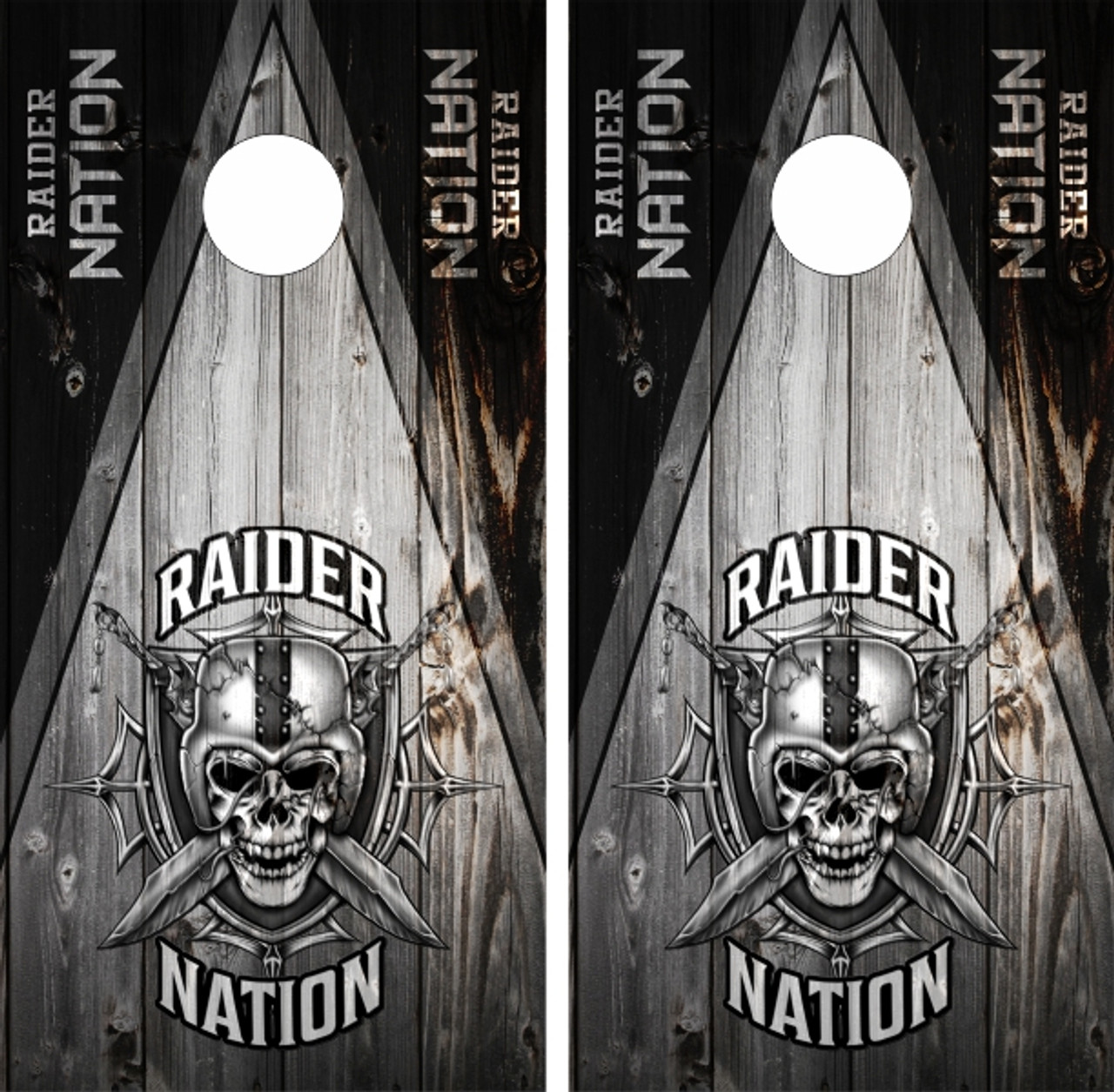 Las Vegas Raiders Skull Large Wood Sign