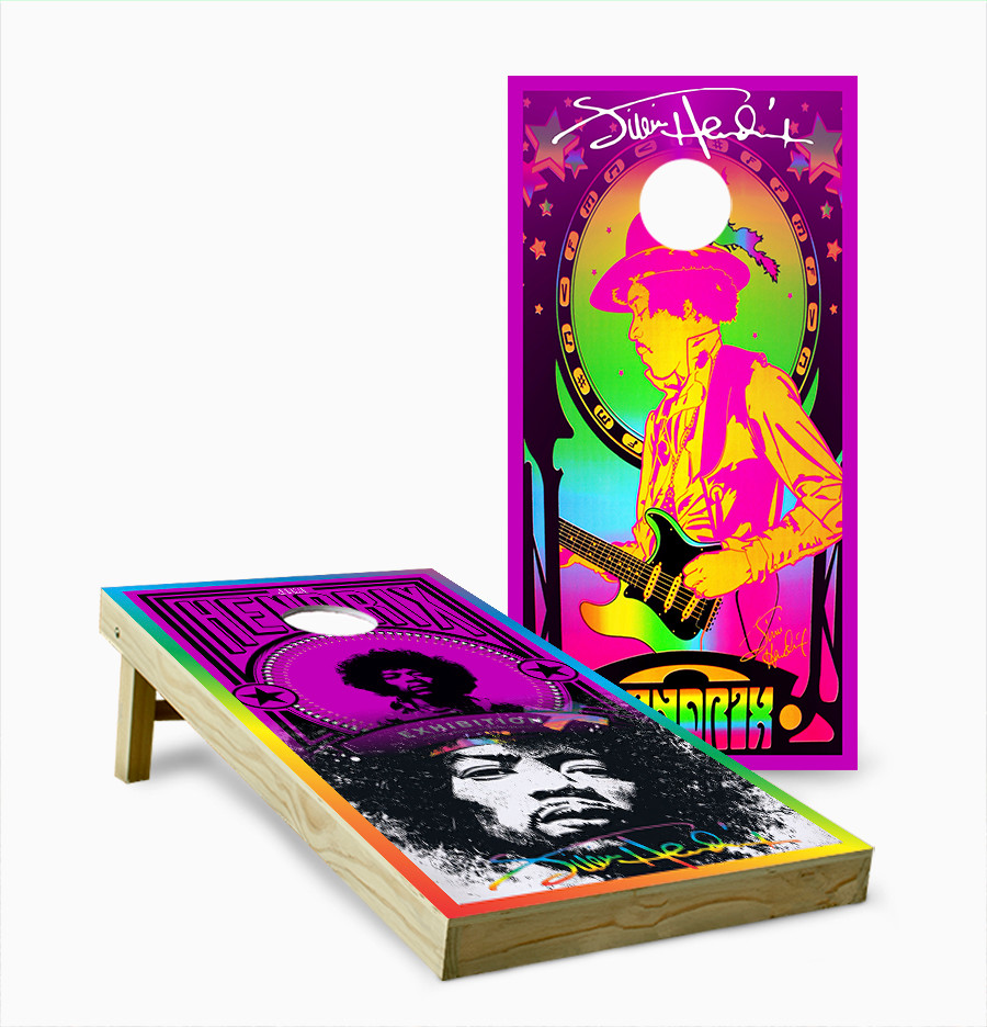 Jimi Hendrix Cornhole Set with Bags - Custom Cornhole, LLC