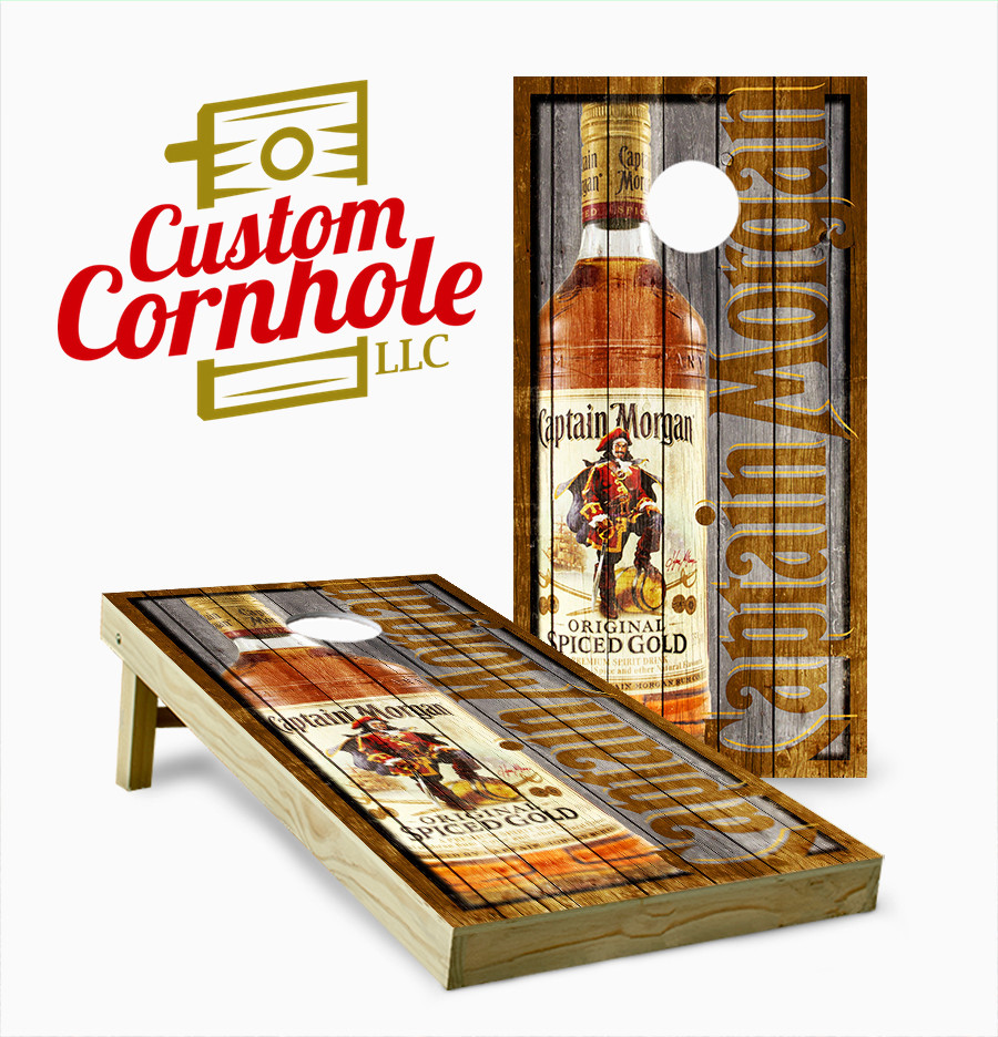 Captain Morgan Version 3 Cornhole Set with Bags - Custom Cornhole, LLC