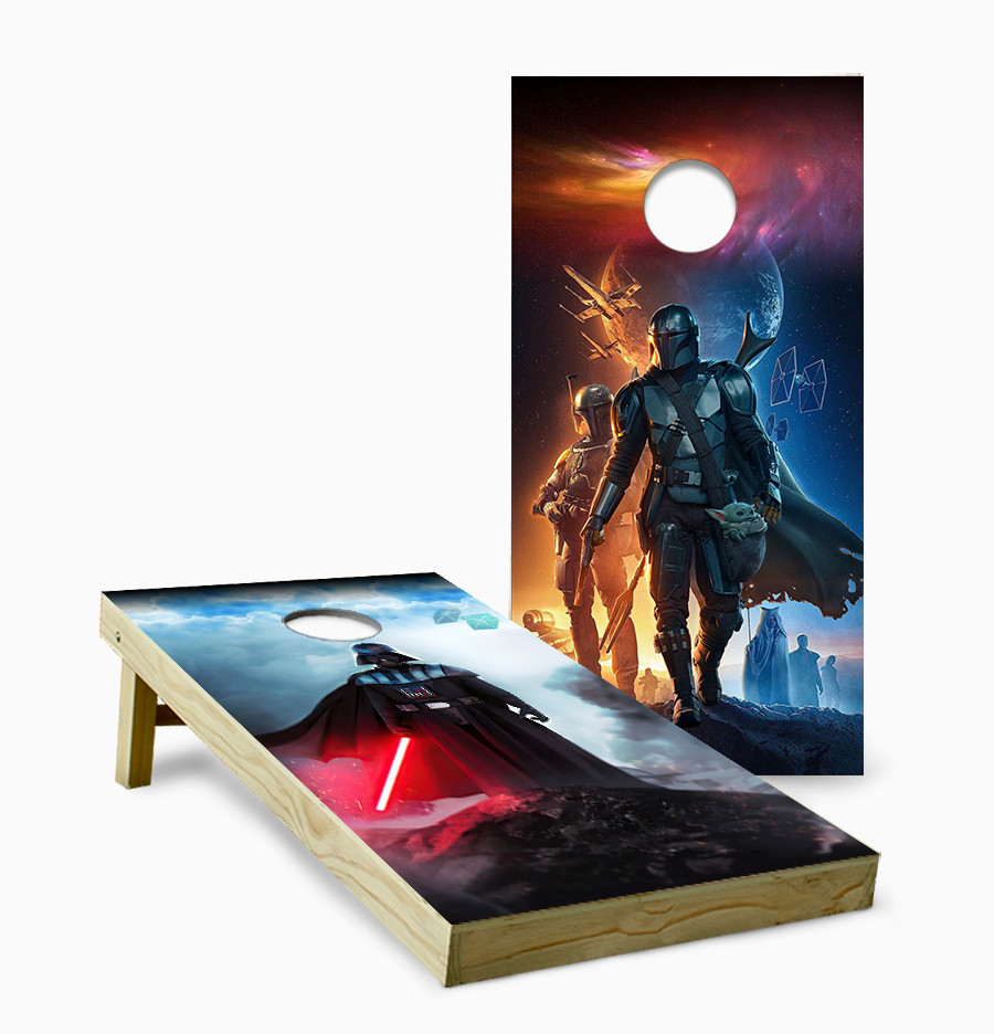Star Wars The Mandalorian Cornhole Set with Bags - Custom Cornhole