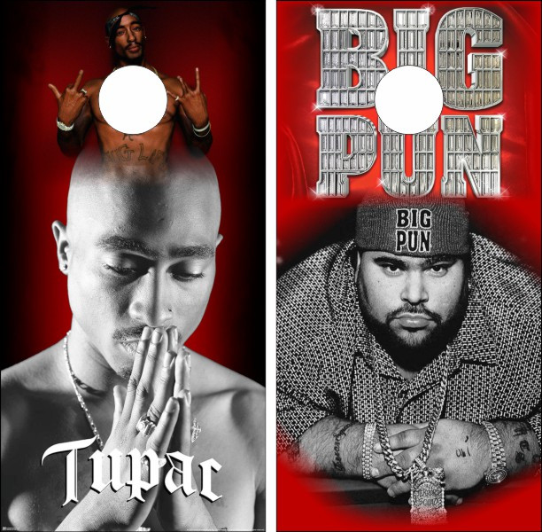 Tupac & Big Pun Cornhole Wraps - Set of 2 - Custom Cornhole, LLC