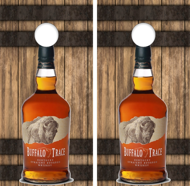 Buffalo Trace Whiskey Version 2 Cornhole Wraps - Set of 2 - Custom
