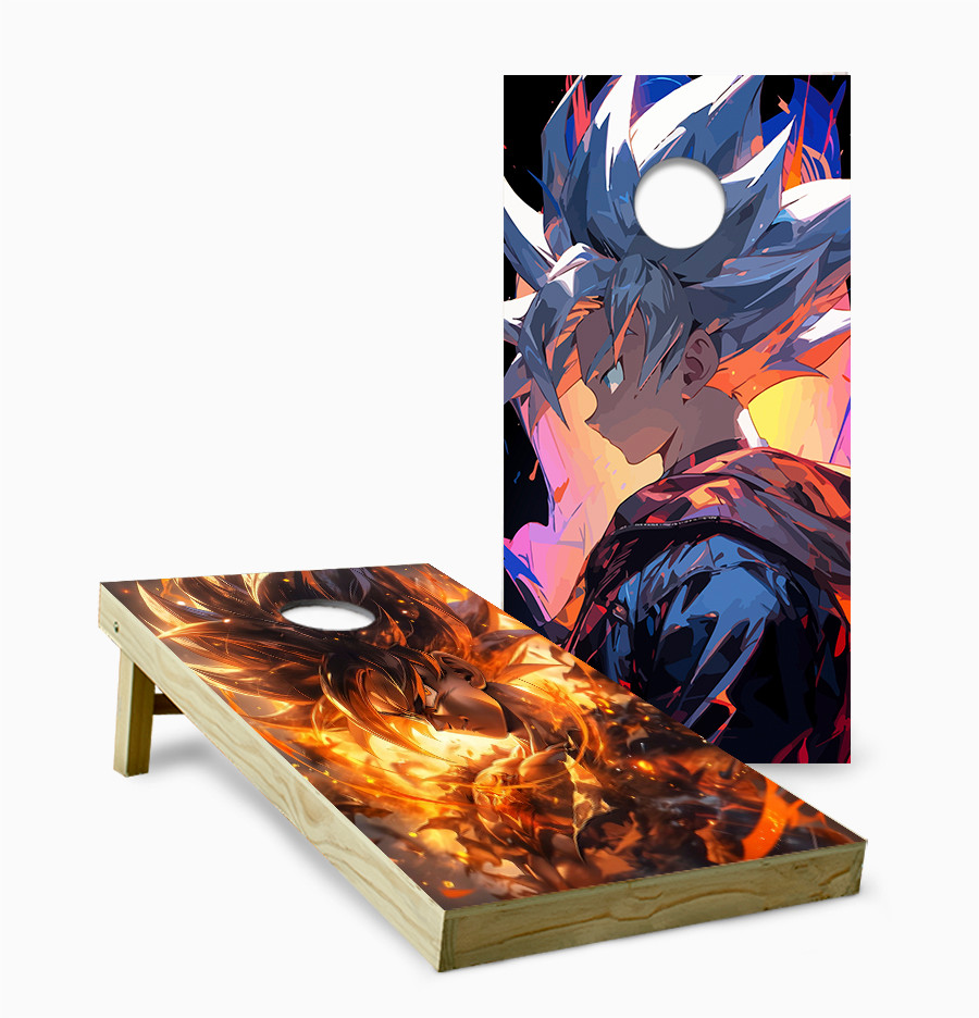 Dragon Ball Z Version 9 Cornhole Set with Bags - Custom Cornhole, LLC