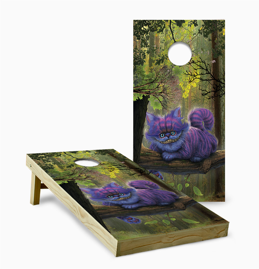Cheshire Cat Cornhole Set with Bags - Custom Cornhole, LLC