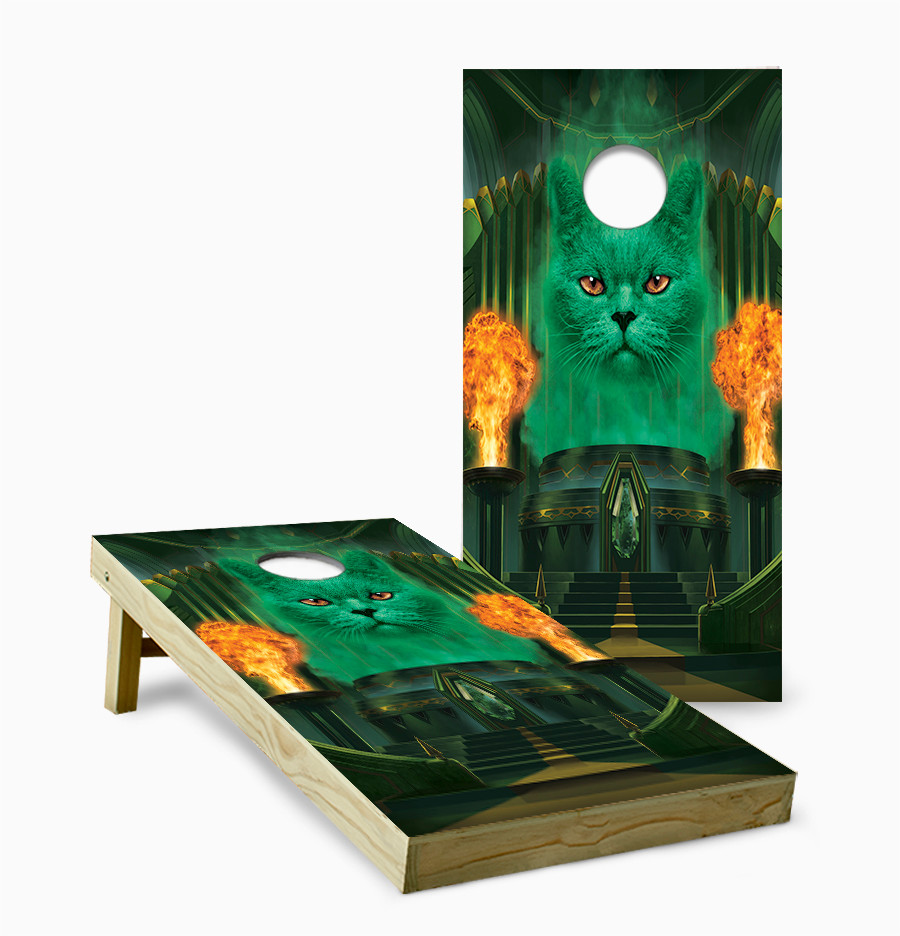 Cat The Great and Powerful Cornhole Set with Bags - Custom