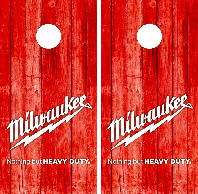 Milwaukee Tool Version Cornhole Wraps Set of Custom