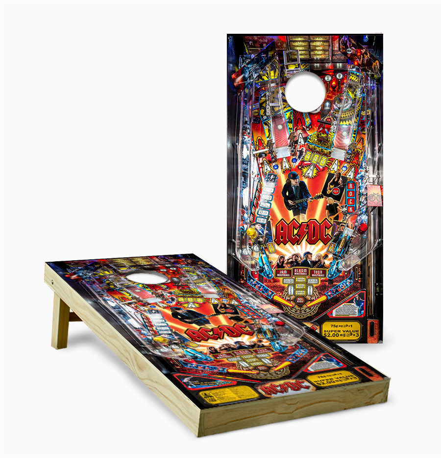 AC/DC Version 2 Cornhole Set with Bags - Custom Cornhole, LLC
