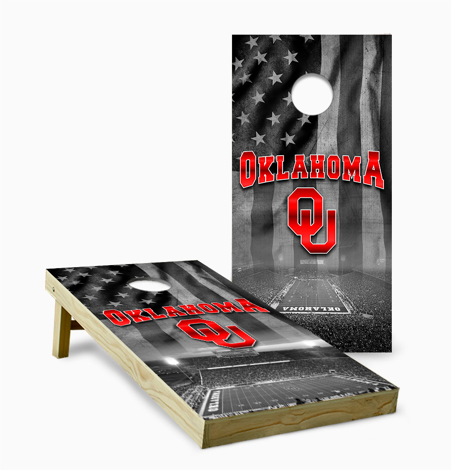 Oklahoma Sooners Version 12 Cornhole Set with Bags - Custom