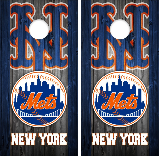 New York Mets Version 8 Cornhole Set with Bags - Custom Cornhole, LLC