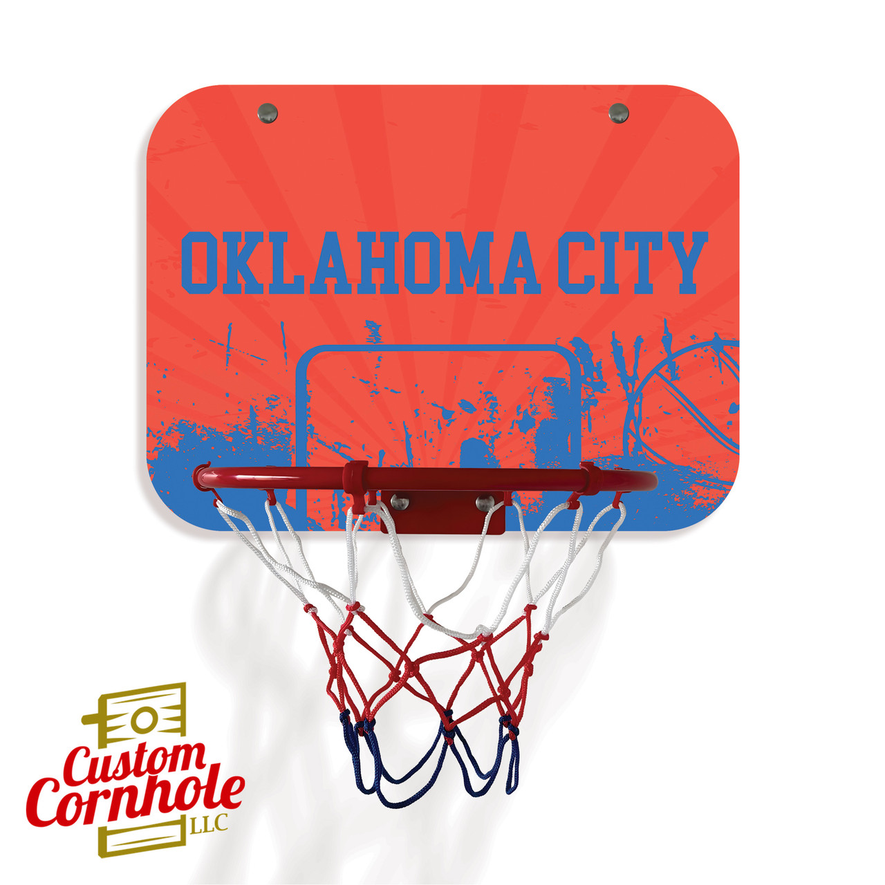 Oklahoma City Thunder Mini Basketball Hoop - Custom Cornhole, LLC
