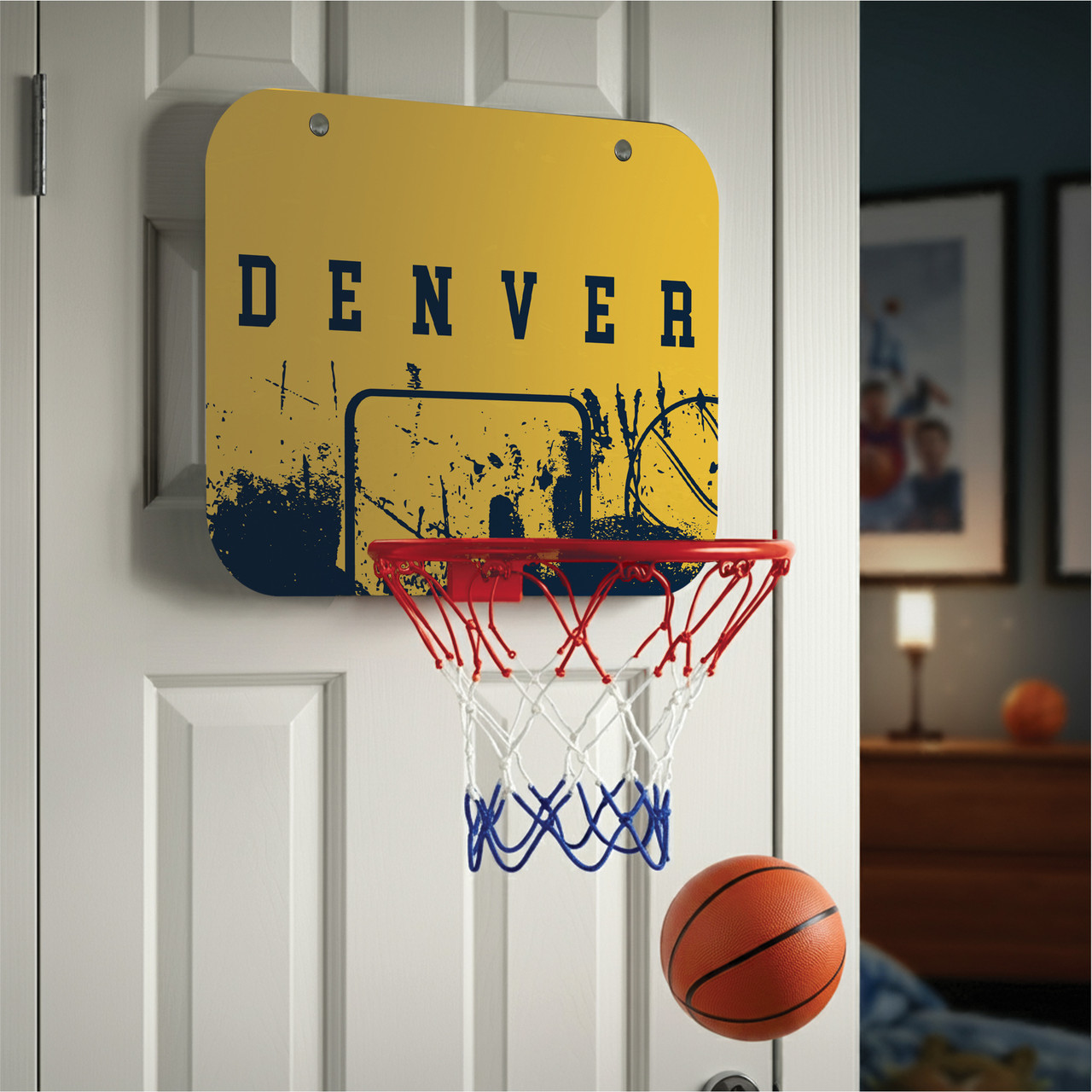 Denver Nuggets Mini Basketball Hoop - Custom Cornhole, LLC