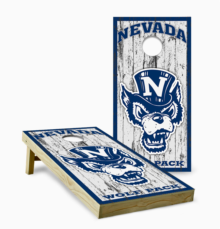 Nevada Wolf Pack Version 2 Cornhole Set with Bags - Custom