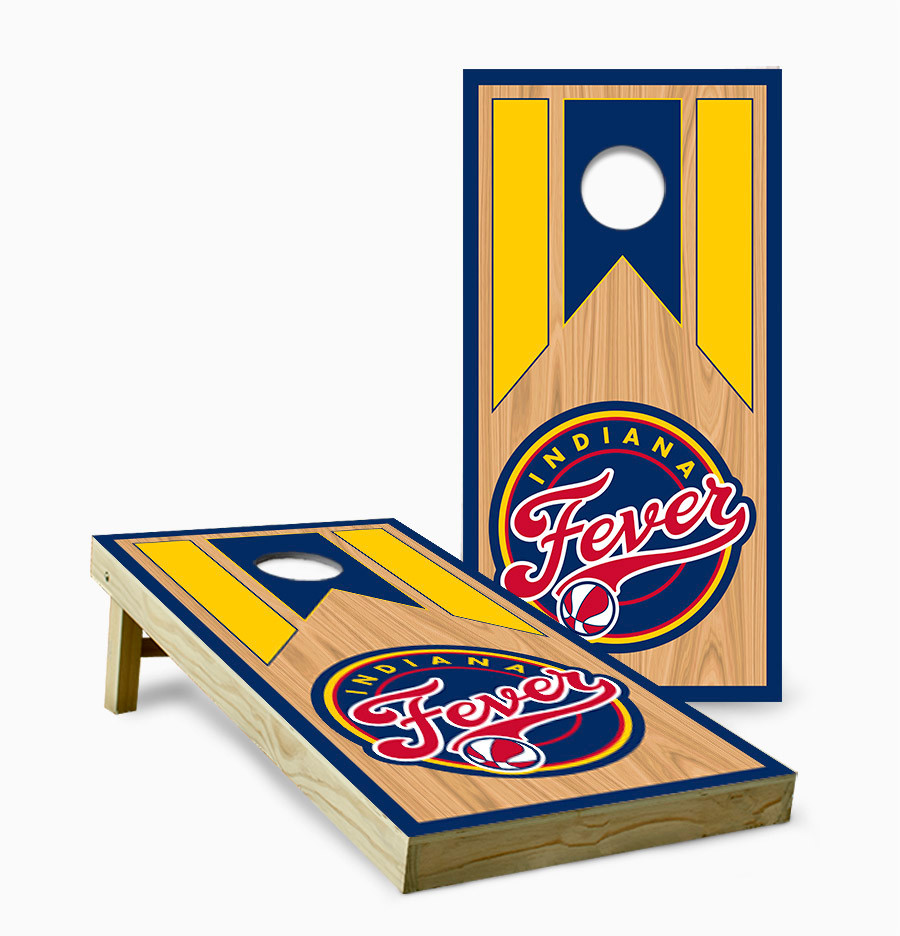 Indiana Fever Cornhole Boards Set – Basketball Theme Wood Design