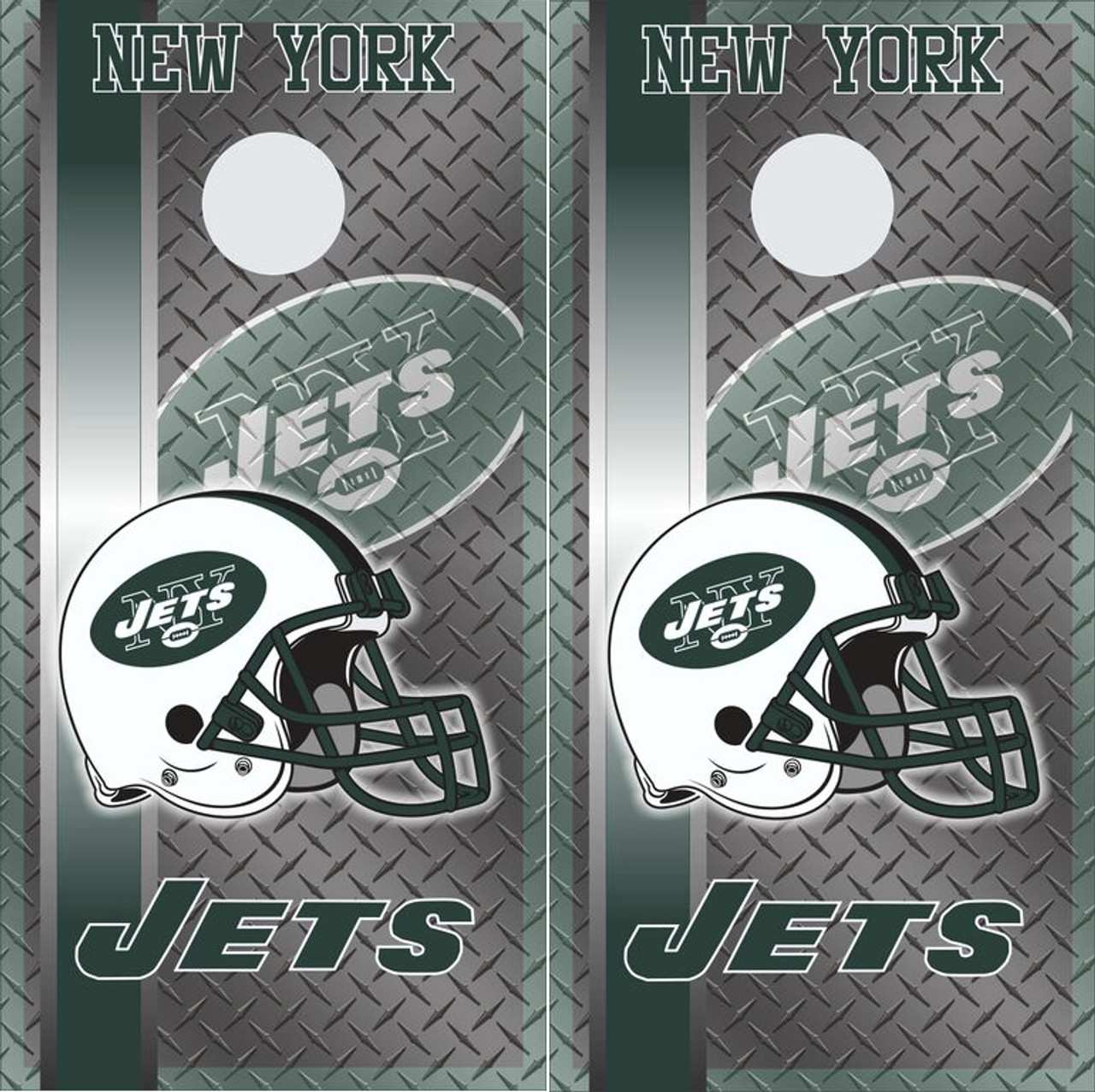 New York Jets Skull Vinyl Decal ~ Car Sticker - for Walls, Cornhole Boards