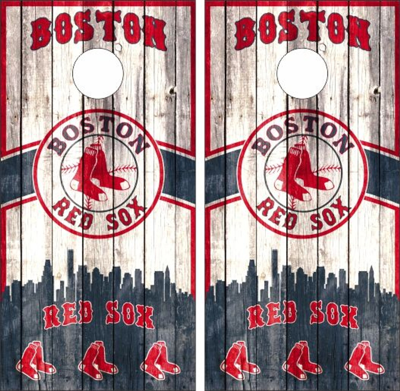 Boston Sports Cornhole Board Wraps - Vinyl Decals, Wrap