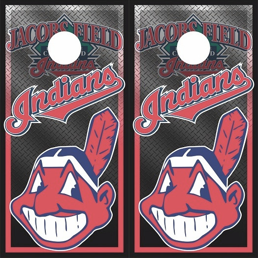 Cleveland Indians Cornhole Wraps - Set of 2 - Custom Cornhole, LLC