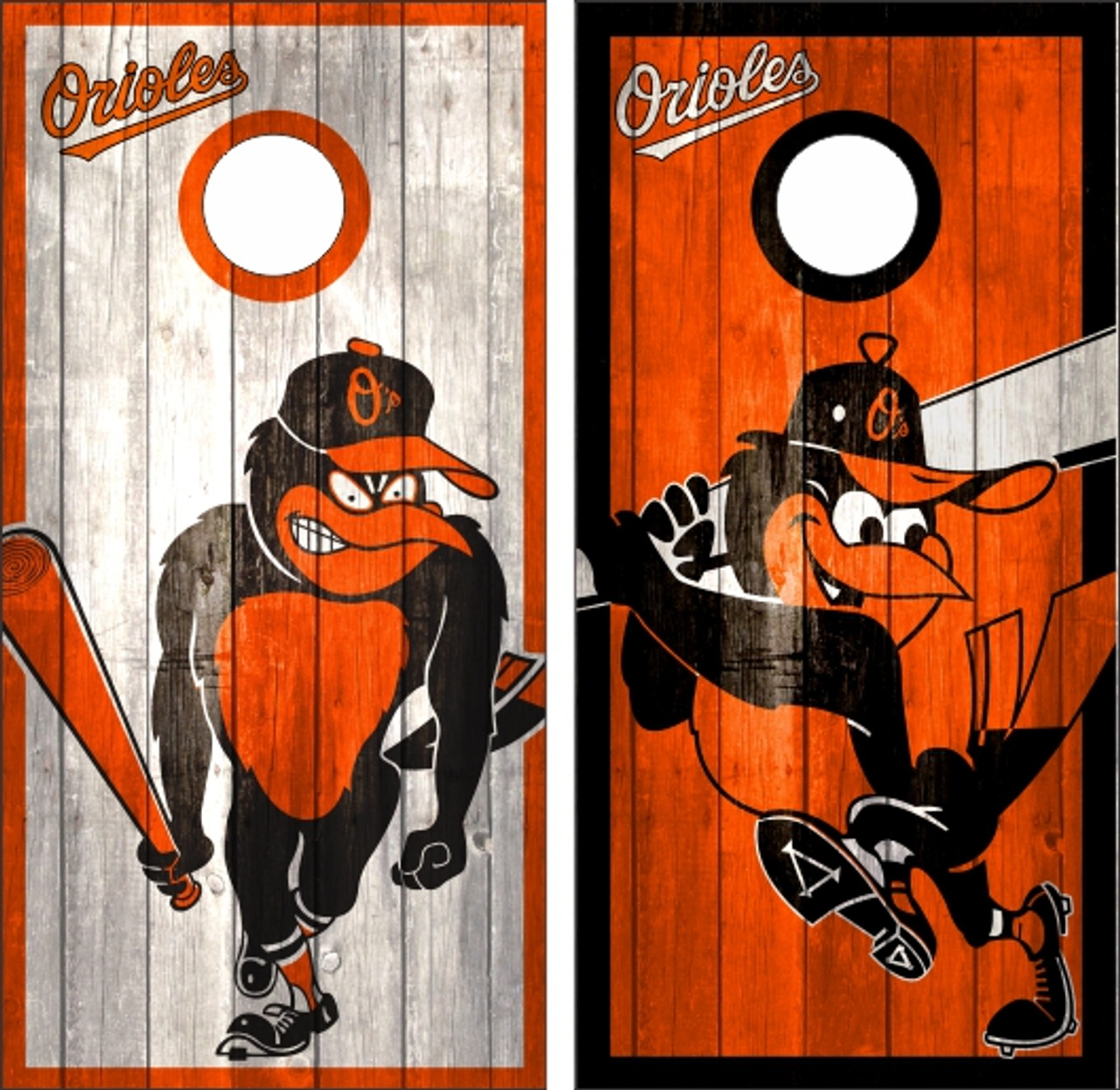 Baltimore Orioles and Ravens Cornhole Wraps - Set of 2 - Custom