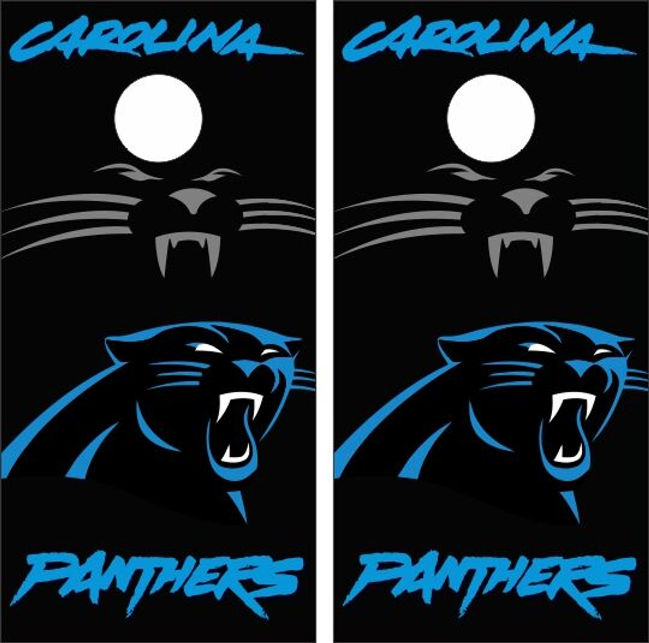 Carolina Panthers Version 2 Cornhole Wraps - Set of 2