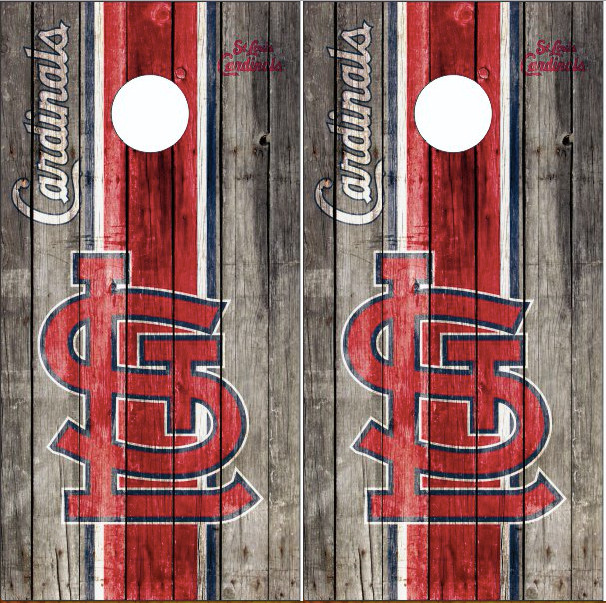 St. Louis Cardinals Version 2 Cornhole Wraps Custom Cornhole, LLC