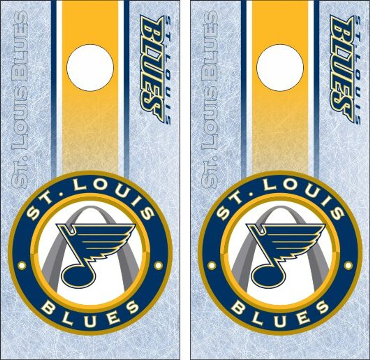 St. Louis Blues Version 2 Cornhole Wraps - Set of 2 - Custom
