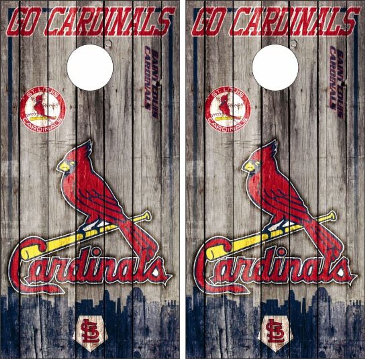 St Louis Cardinals Blues Cornhole Board Wraps