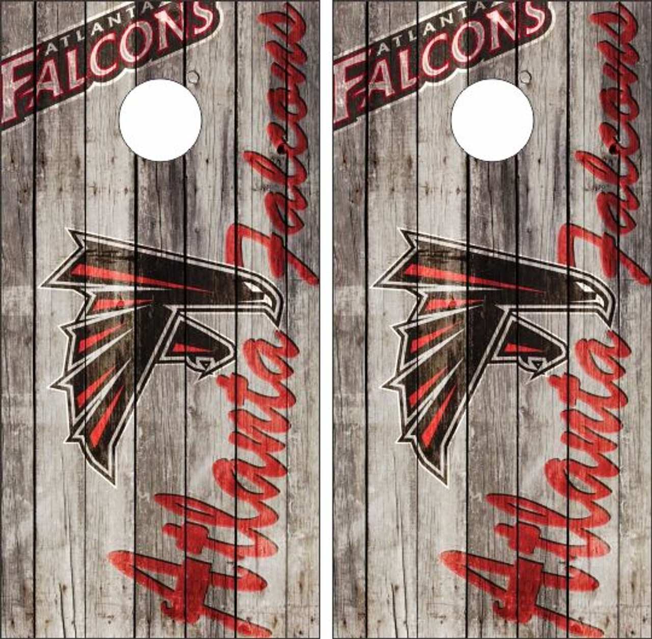 Atlanta Falcons Version 3 Cornhole Wraps - Set of 2