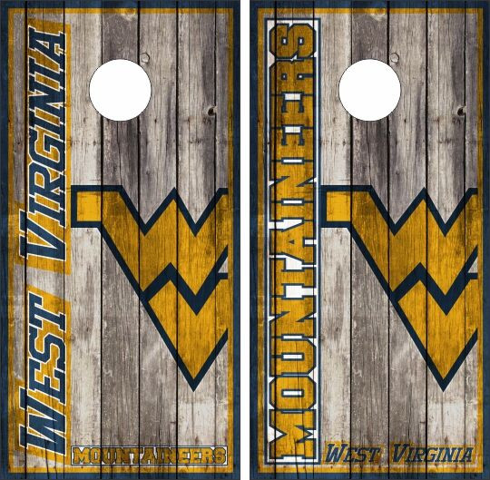 West Virginia Mountaineers Version 3 Cornhole Wraps - Set of 2
