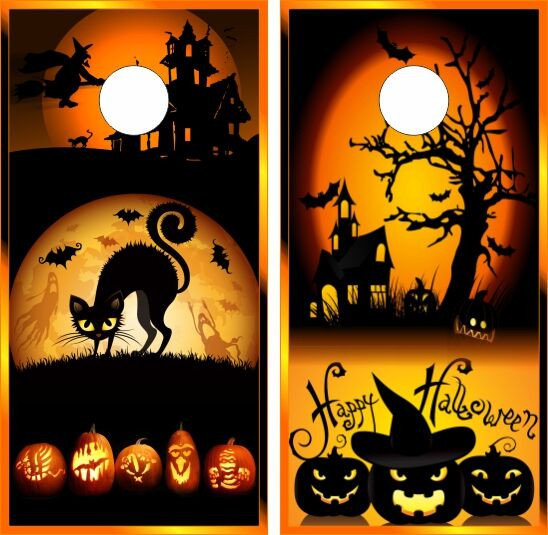 Halloween Cornhole Wraps - Set of 2 - Custom Cornhole, LLC