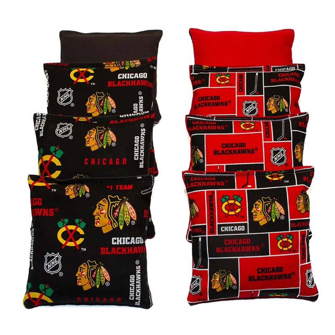 Chicago Blackhawks Cornhole Bags Set Of 8 Custom Cornhole Llc