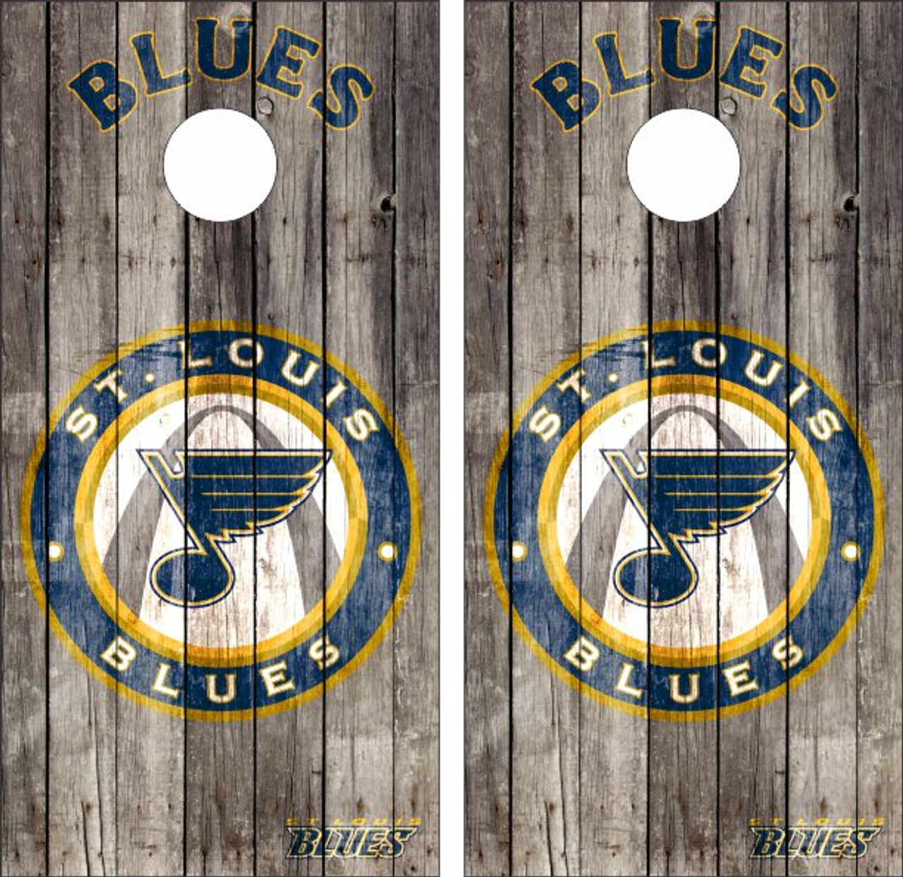 Hand Painted St. Louis Blues Cornhole Boards