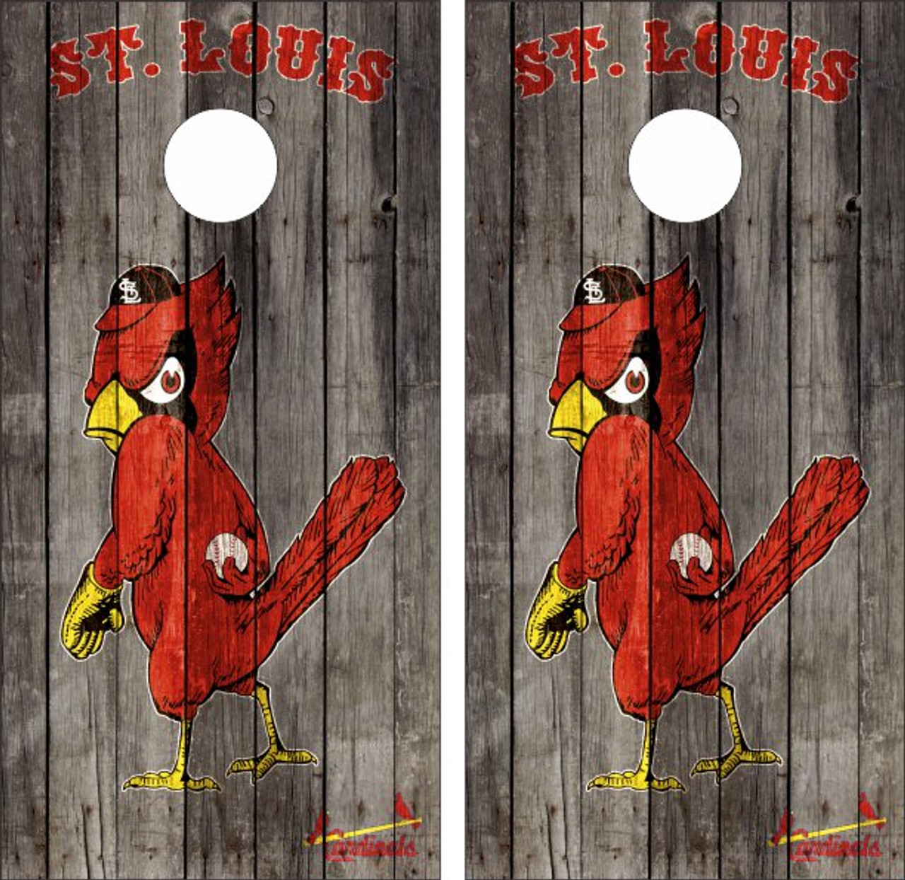 St. Louis Cardinals Version 4 Cornhole Wraps - Set of 2 - Custom