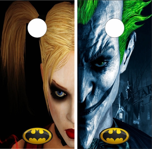 Harley Quinn and Joker Combo Cornhole Set with Bags - Custom